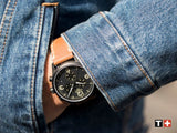 Buy Shop Tissot T Sport Chrono XL Black Dial Brown Leather Strap Watch For Men - T116.617.36.057.00 USA Online
