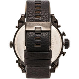 Buy Shop Diesel Big Daddy Blue Dial Black Leather Strap Watch For Men - DZ7127 USA Online