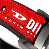 Buy Shop Diesel Mr Daddy 2.0 Chronograph Grey Dial Red Rubber Strap Watch For Men - DZ7423 USA Online