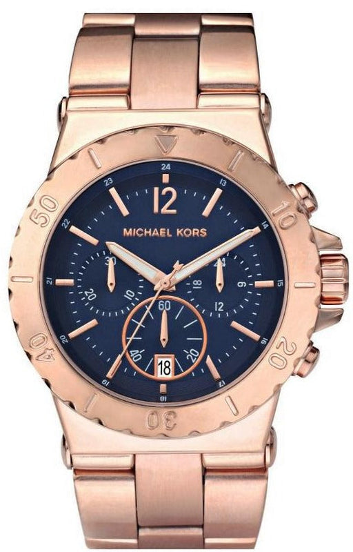 Buy Shop Michael Kors Bel Aire Blue Dial Rose Gold Steel Strap Watch for Women - MK5410 USA Online