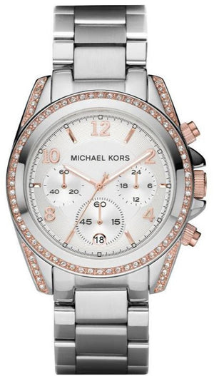 Buy Shop Michael Kors Blair Chronograph Silver Dial Silver Steel Strap Watch for Women - MK5459 USA Online
