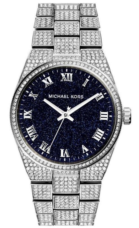 Buy Shop Michael Kors Channing Diamonds Black Dial Silver Steel Strap Watch for Women - MK6089 USA Online
