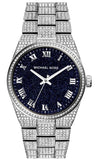 Michael Kors Channing Diamonds Black Dial Silver Steel Strap Watch for Women - MK6089