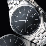 Buy Shop Citizen Eco Drive Black Dial Silver Steel Strap Watch For Men - BM7250-56E USA Online
