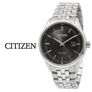 Buy Shop Citizen Eco Drive Black Dial Silver Steel Strap Watch For Men - BM7250-56E USA Online