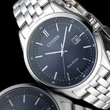 Buy Shop Citizen Eco Drive Blue Dial Silver Steel Strap Watch For Men - BM7250-56L USA Online