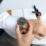 Buy Shop Citizen Eco Drive Chronograph Black Dial Silver Steel Strap Watch For Men - CA0690-88E USA Online