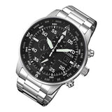 Buy Shop Citizen Eco Drive Chronograph Black Dial Silver Steel Strap Watch For Men - CA0690-88E USA Online