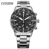 Buy Shop Citizen Eco Drive Chronograph Black Dial Silver Steel Strap Watch For Men - CA0690-88E USA Online