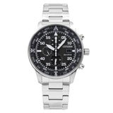 Buy Shop Citizen Eco Drive Chronograph Black Dial Silver Steel Strap Watch For Men - CA0690-88E USA Online