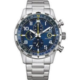 Buy Shop Citizen Eco Drive Chronograph Blue Dial Silver Stainless Steel Watch For Men - CA0690-88L USA Online