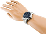 Buy Shop Citizen Eco Drive Chronograph Blue Dial Silver Steel Strap Watch For Men - AT2140-55L USA Online