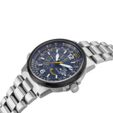 Citizen Promaster Nighthawk Eco Drive Navy Blue Dial Silver Steel Strap Watch For Men - BJ7006-56L