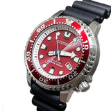 Buy Shop Citizen Eco Drive Promaster Marine Red Dial Black Rubber Strap Watch For Men - BN0159-15X USA Online