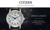 Buy Shop Citizen Eco Drive Silver Dial Black Leather Strap Watch For Men - AO9000-06B USA Online