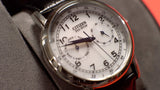 Buy Shop Citizen Eco Drive Silver Dial Black Leather Strap Watch For Men - AO9000-06B USA Online
