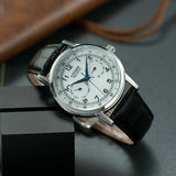Buy Shop Citizen Eco Drive Silver Dial Black Leather Strap Watch For Men - AO9000-06B USA Online