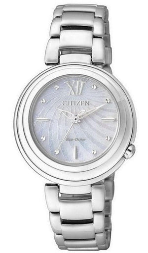 Buy Shop Citizen Eco Drive Silver Stainless Steel Strap Watch For Women - EM0331-52 USA Online