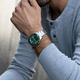 Buy Shop Citizen Eco Drive Vintage Green Dial Silver Steel Strap Watch For Men - AW1598-70X USA Online