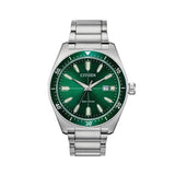 Buy Shop Citizen Eco Drive Vintage Green Dial Silver Steel Strap Watch For Men - AW1598-70X USA Online