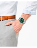 Citizen Eco Drive Vintage Green Dial Silver Steel Strap Watch For Men - AW1598-70X