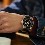 Buy Shop Citizen Mechanical Automatic Black Dial Black Leather Strap Watch for Men - NJ0176-10E USA Online