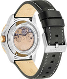 Buy Shop Citizen Mechanical Automatic Black Dial Black Leather Strap Watch for Men - NJ0176-10E USA Online