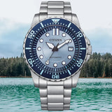 Buy Shop Citizen Mechanical Automatic Blue Dial Silver Steel Strap Watch for Men - NJ0178-81M USA Online