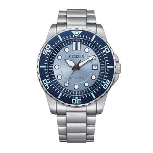 Buy Shop Citizen Mechanical Automatic Blue Dial Silver Steel Strap Watch for Men - NJ0178-81M USA Online