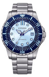 Buy Shop Citizen Mechanical Automatic Blue Dial Silver Steel Strap Watch for Men - NJ0178-81M USA Online