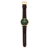 Buy Shop Citizen Mechanical Automatic Green Dial Brown Leather Strap Watch for Men - NJ0173-18X USA Online