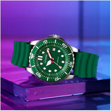 Buy Shop Citizen Mechanical Automatic Green Dial Green Rubber Strap Watch for Men - NJ0129-10X USA Online