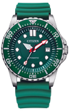 Buy Shop Citizen Mechanical Automatic Green Dial Green Rubber Strap Watch for Men - NJ0129-10X USA Online