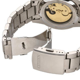 Buy Shop Citizen Mechanical Automatic Orange Dial Silver Steel Strap Watch for Men - NJ0128-80X USA Online