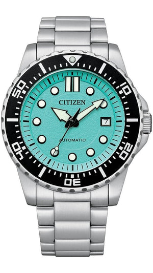 Buy Shop Citizen Mechanical Automatic Turquoise Dial Silver Steel Strap Watch for Men - NJ0170-83X USA Online