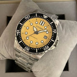 Buy Shop Citizen Mechanical Automatic Yellow Dial Silver Steel Strap Watch for Men - NJ0170-83Z USA Online