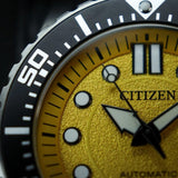 Buy Shop Citizen Mechanical Automatic Yellow Dial Silver Steel Strap Watch for Men - NJ0170-83Z USA Online