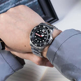 Buy Shop Citizen Mechanical Black Dial Silver Steel Strap Watch For Men - NJ0120-81E USA Online