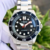 Buy Shop Citizen Mechanical Black Dial Silver Steel Strap Watch For Men - NJ0120-81E USA Online