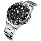 Buy Shop Citizen Mechanical Black Dial Silver Steel Strap Watch For Men - NJ0120-81E USA Online