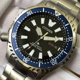 Citizen Promaster Fugu Limited Edition Diver's 200m Automatic Black Dial Silver Steel Strap Watch For Men - NY0098-84E