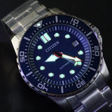 Buy Shop Citizen Promaster Mechanical Blue Dial Silver Steel Strap Watch For Men - NJ0121-89L USA Online