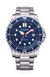 Buy Shop Citizen Promaster Mechanical Blue Dial Silver Steel Strap Watch For Men - NJ0121-89L USA Online
