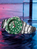 Buy Shop Citizen Promaster Mechanical Green Dial Silver Steel Strap Watch For Men - NJ0129-87X USA Online