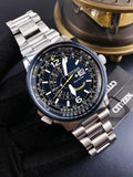 Buy Shop Citizen Promaster Nighthawk Eco Drive Navy Blue Dial Silver Steel Strap Watch For Men - BJ7006-56L USA Online
