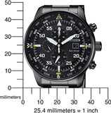 Buy Shop Citizen Sports Eco Drive Black Dial Black Steel Strap Watch For Men - CA0695-84E USA Online