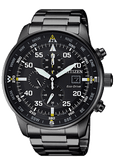 Buy Shop Citizen Sports Eco Drive Black Dial Black Steel Strap Watch For Men - CA0695-84E USA Online