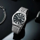 Buy Shop Citizen Tsuyosa 60 Automatic Black Dial Silver Steel Strap Watch for Men - NK0020-55E USA Online