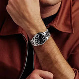 Buy Shop Citizen Tsuyosa 60 Automatic Black Dial Silver Steel Strap Watch for Men - NK0020-55E USA Online