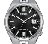 Buy Shop Citizen Tsuyosa 60 Automatic Black Dial Silver Steel Strap Watch for Men - NK0020-55E USA Online